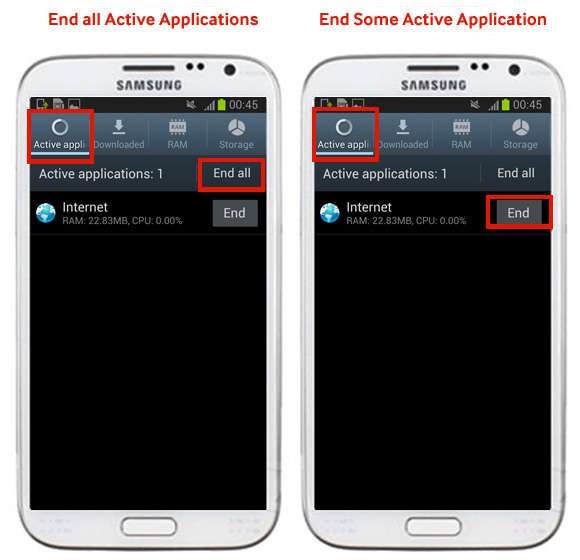 How to turn off the programs running in the background of Samsung Galaxy Note2?