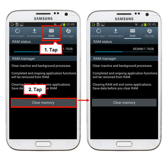 How to turn off the programs running in the background of Samsung Galaxy Note2?