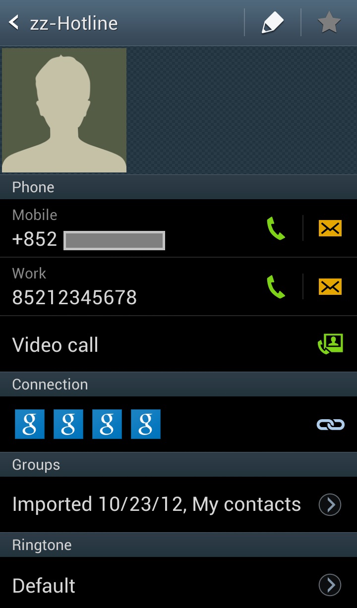 How to put more than one phone number to the same contact in Samsung Galaxy Note2?
