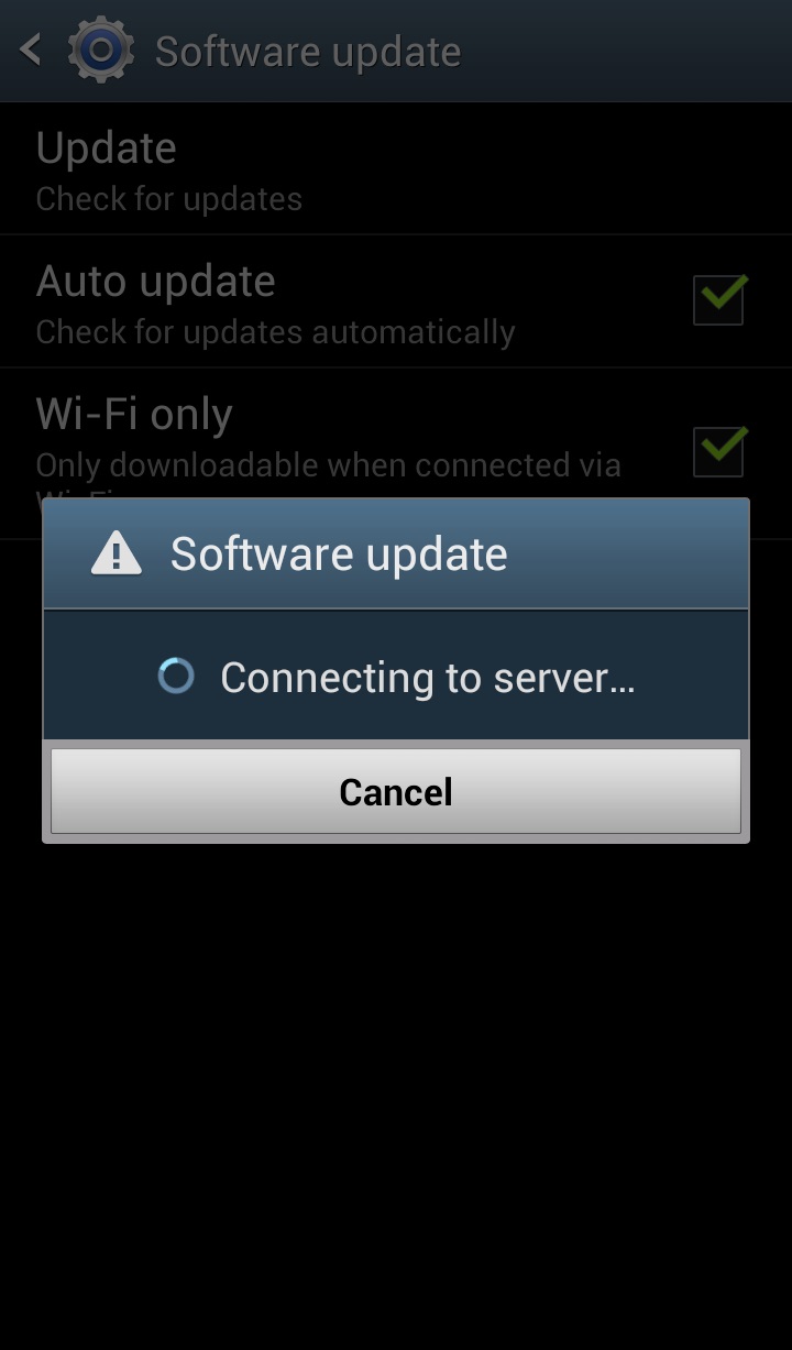 How to make software update icon at upper-left corner of screen of GALAXY S III disappear?