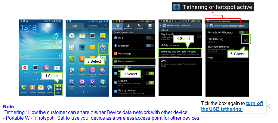 Bevidst synder Miljøvenlig How do I use USB Tethering? | Samsung Hong Kong