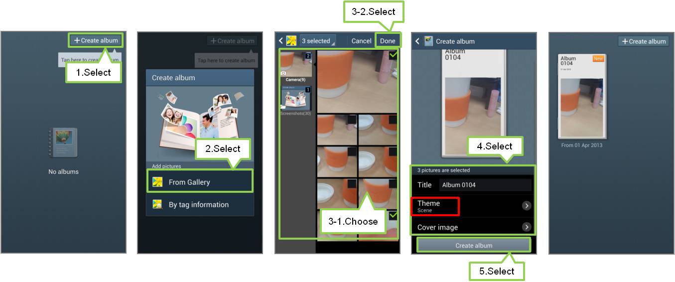 How do I create a new album in Story album? | Samsung Support HK_EN