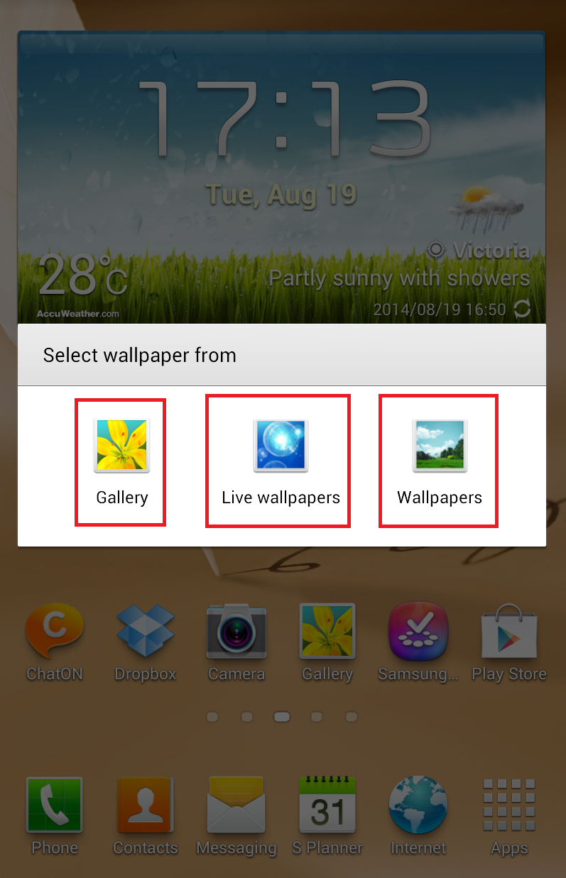 How do I change the wallpaper on my Samsung Galaxy ? | Samsung HK_EN