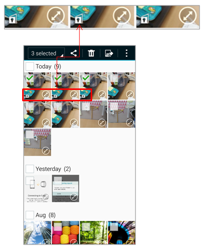 How to set the Private mode on Galaxy Note4?