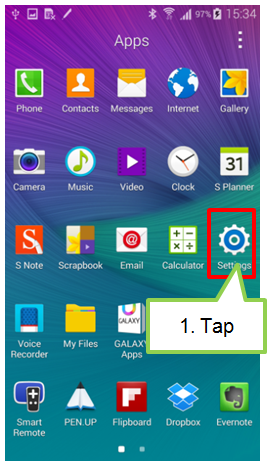 How to set the auto sync data in Note4