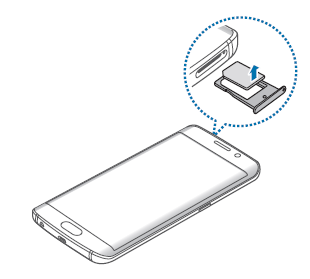 How do I install/remove SIM or USIM card on Galaxy S6 edge?