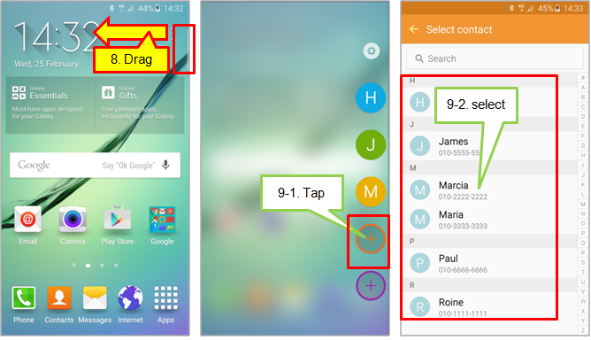 Galaxy S6 edge: How do I use Edge lighting and People edge features on Edge screen?