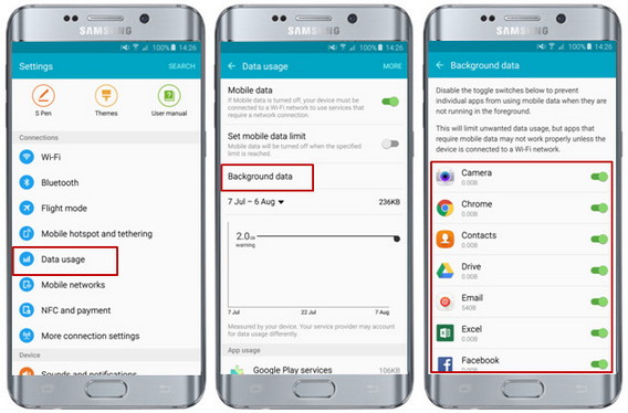 Prevent apps from using background data
