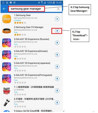 Android 5.0: My Samsung Gear device is not working well as before. How do I fix this?
