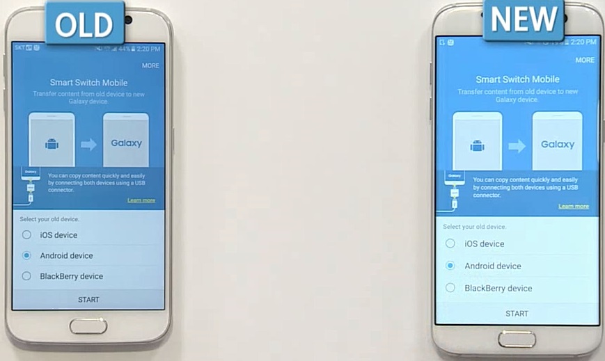 How to Transfer Data from my old Android device to my new Galaxy device using Wifi Direct?
