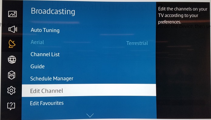 How to edit TV Channel No.?