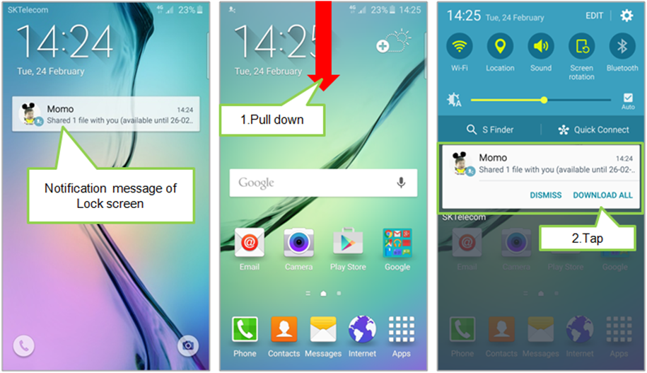 Galaxy S6/S6 edge: How do I Receive Files via Simple Sharing?