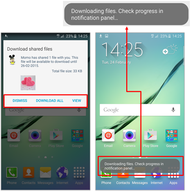 Galaxy S6/S6 edge: How do I Receive Files via Simple Sharing?