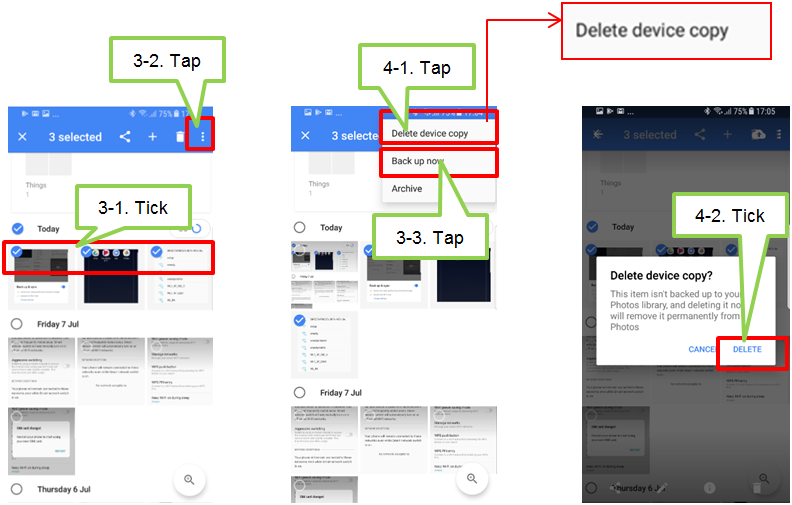 How to create more available storage capacity on my S6 / S6 edge Smartphone?