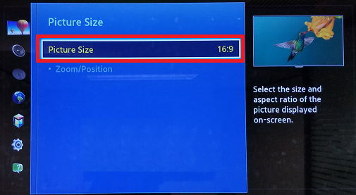 How can I Change the Picture Size of my Samsung TV?
