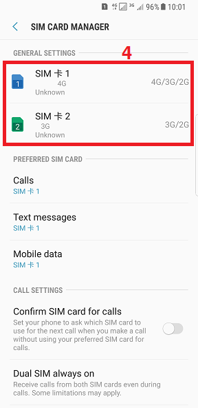 How do I use Dual SIM or USIM Cards on Galaxy S8 or Note8?
