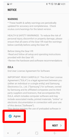 Samsung gear vr clearance installation