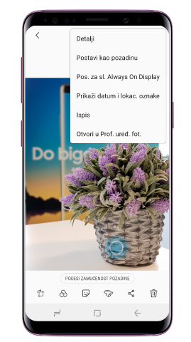 Da biste fotografiju spremili kao drugu datoteku, dodirnite ikonu Više i dodirnite „Save as new file“