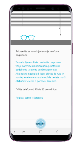 Pročitajte upute na zaslonu i dodirnite „Nastavi“