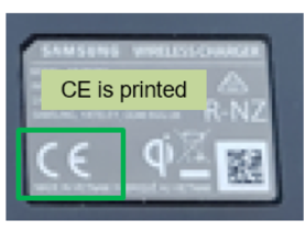 CE is printed