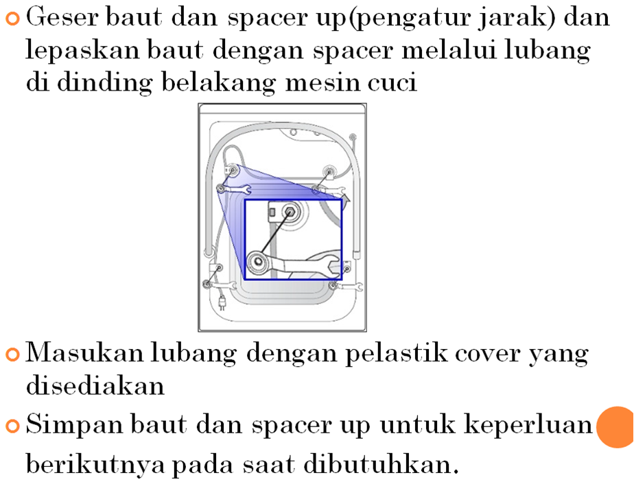 Cara instalasi mesin Samsung Model Front Loading :