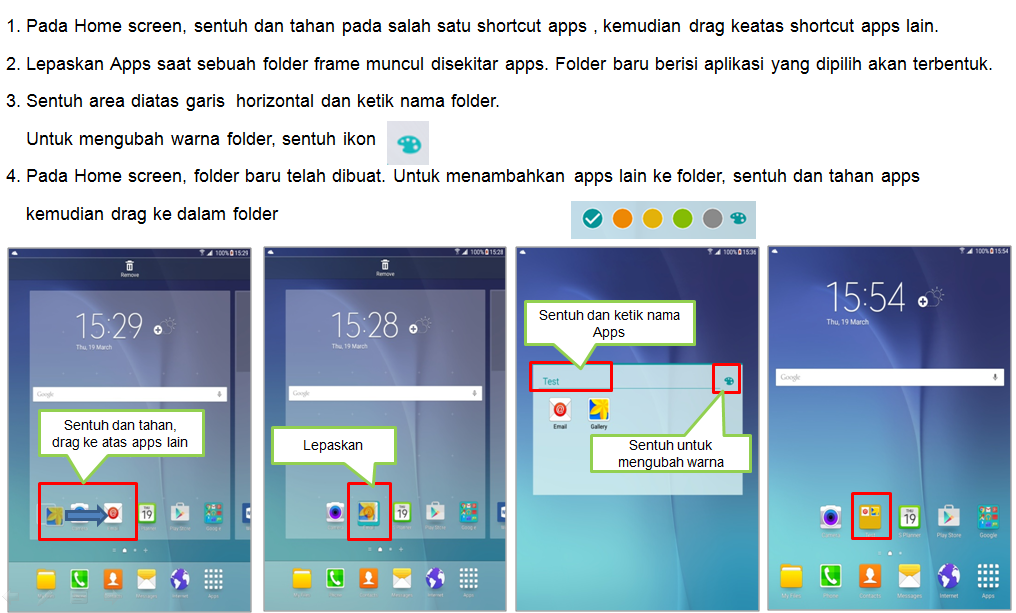 [ Galaxy Tab A ] Cara membuat folder pada Home screen Samsung Indonesia