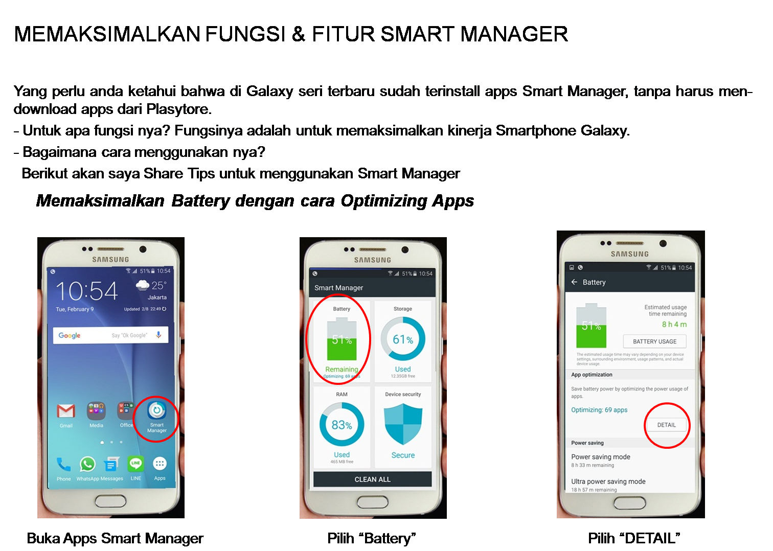 Cara memaksimalkan fungsi dan fitur Smart Manager pada smartphone Galaxy?