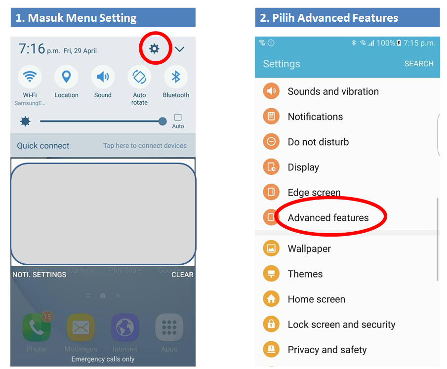 Cara Mengaktifkan Pop Up View Gesture Pada Galaxy S7 Samsung Indonesia