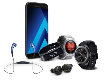 Apa saja wearable device yang support dengan Samsung A series 2017?