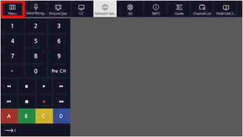 Cara Akses Menu Pada TV OS Tizen