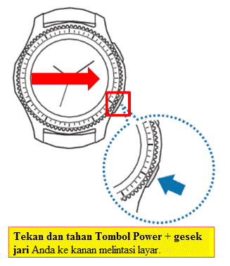 Bagaimana cara membuat Screenshot pada Gear S3?