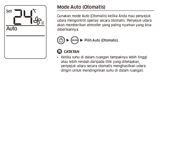 Apa fungsi mode Auto pada AC Samsung?