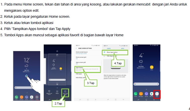 Menampilkan Tombol Apps S8/S8+?