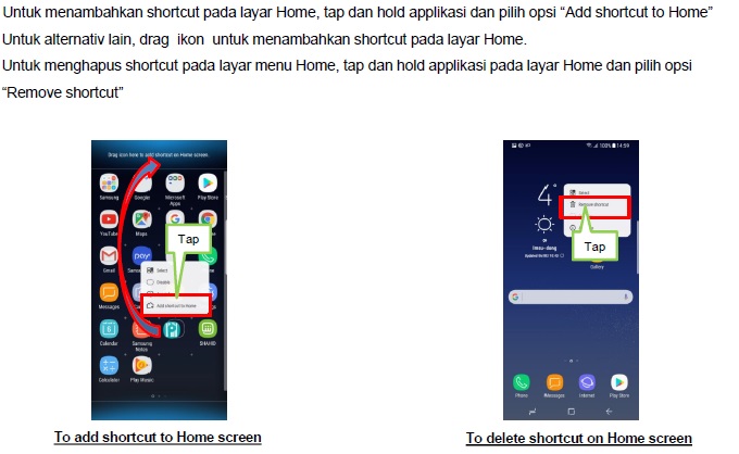 Cara Menambahkan Shortcut Pada Layar Home Dan Menghapusnya?