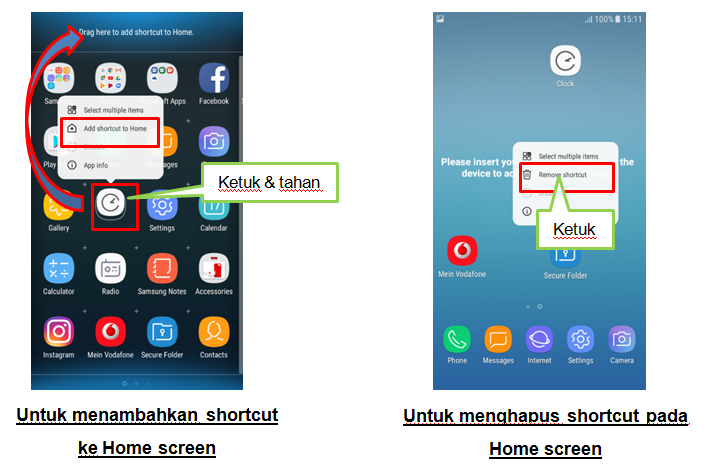 Cara menambahkan dan menghapus shortcut ke/dari Home Screen pada Galaxy J5/J7 Pro 2017?