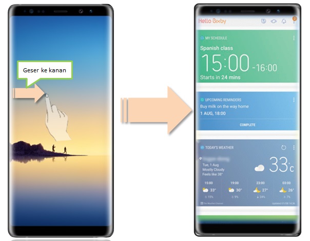 Apakah Bixby Voice dan bagaimana mengaktifkannya pada Note 8?