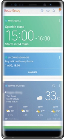 Aplikasi apa saja yang tersedia pada Bixby Note 8?