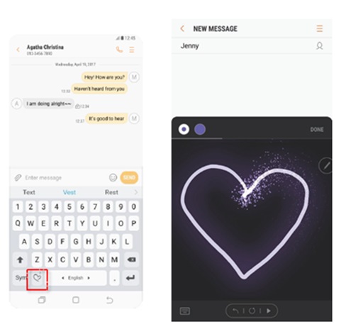 Apakah Live Messange pada Note 8?