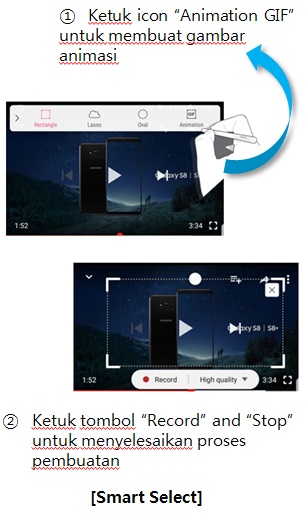 Fitur S Pen Smart Select, Magnify, Glance pada Note 8