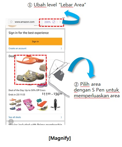 Fitur S Pen Smart Select, Magnify, Glance pada Note 8