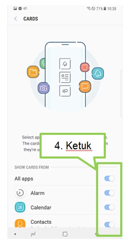 Cara mengatur tampilan Cards pada Bixby Note 8