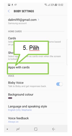 Cara mengatur tampilan Cards pada Bixby Note 8