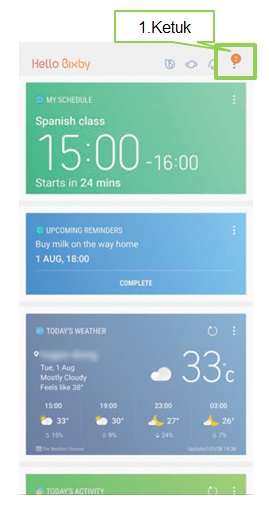 Cara mengatur pilihan Bahasa pada Bixby Voice Note 8