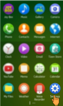 How to change Lock Screen Wallpaper from settings in Tizen based Smartphones(SM-Z130H)?