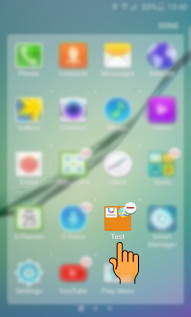 How to remove Folders from the Apps screen in Samsung Galaxy S6 Edge(SM-G925I)?