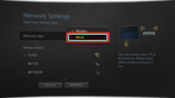 How to connect to a Wired Internet Network Manually in Samsung Smart TV?