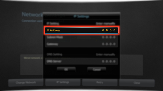 How to connect to a Wired Internet Network Manually in Samsung Smart TV?