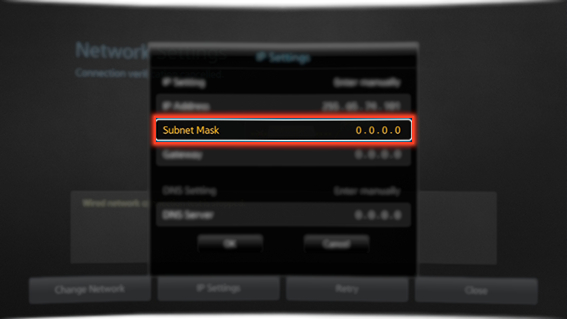 How to connect to a Wired Internet Network Manually in Samsung Smart TV?