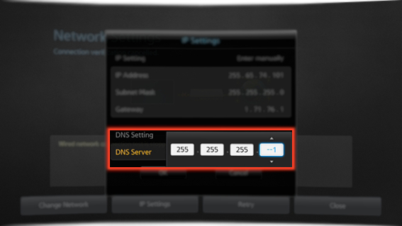 How to connect to a Wired Internet Network Manually in Samsung Smart TV?