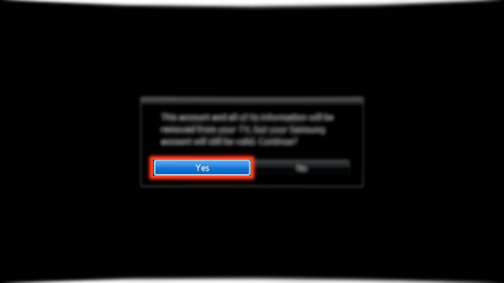 How to delete a Samsung account from Samsung Smart TV?